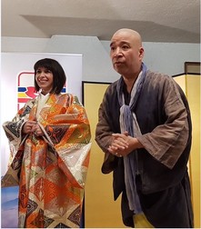 Nobuaki Tomita a prezentat kimono-urile sale și ieri seară, la reședința ambasadorului Japoniei
