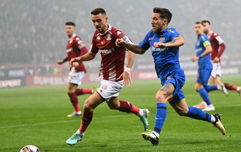 Rapid a câștigat la scor cu FCSB, în ultima etapă din sezonul regulat al Superligii. Cu câte puncte intră în play-off cele două echipe