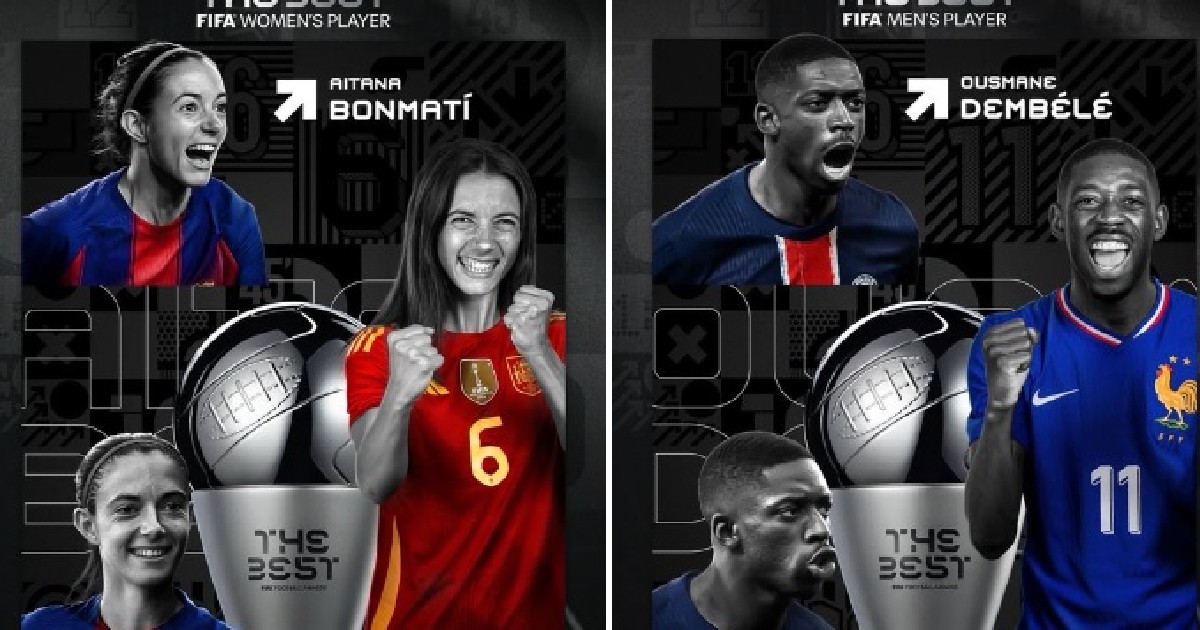 Ousmane Dembele și Aitana Bonmati, cei mai buni fotbaliști ai anului, la Gala The Best FIFA