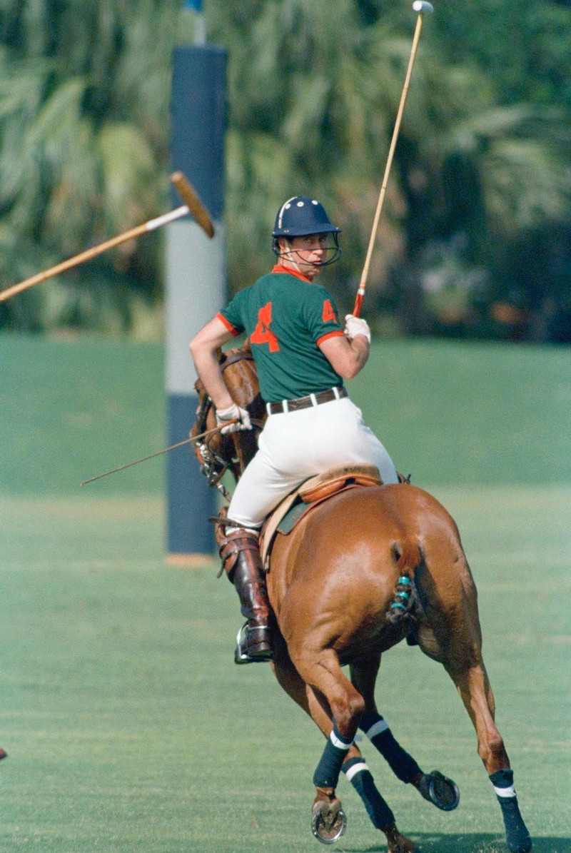 FILE - Prince Charles plays in the first Prince of Wales Cup polo match at the Windsor Polo and Beach Club in Vero Beach, Fla. USA, Feb. 18, 1989. The announcement on Monday Feb. 5, 2024 that King Charles III has been diagnosed with cancer has come as a shock to many in Britain, largely because the 75-year-old monarch has generally enjoyed good health through the years.,Image: 843801436, License: Rights-managed, Restrictions: This content is intended for editorial use only. For other uses, additional clearances may be required. FEB. 18, 1989 FILE PHOTO, Model Release: no, Pictured: King Charles III