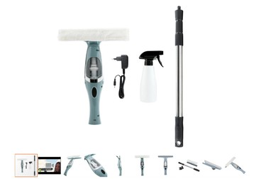 Aspiratorul pentru geamuri cu pulverizator și mâner telescopic Spotlight EasyClean