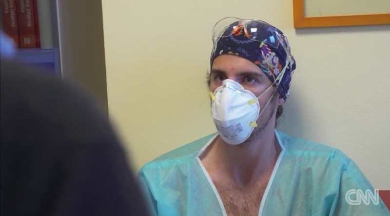 Michele Introna, medic la Maggiore di Lodi. Foto: Captură CNN