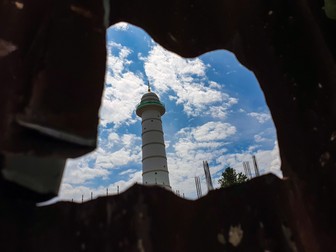 July 6, 2021, Kathmandu, Bagmati, Nepal: Newly built Dharahara tower is pictured at its construction site,after the old Dharahara tower collapsed during the massive earthquake 2015 in Kathmandu,Nepal on July 6, 2021. (Credit Image: © Sunil Sharma/ZUMA Wire)