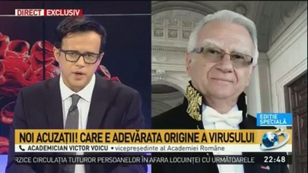 Victor Voicu, dreapta, la Antena 3