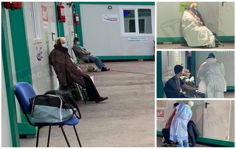 VIDEO | Haos la Spitalul Județean Neamț. Bătrâni suspecți de COVID, lăsați să aștepte până la 14 ore pe scaune, unii cu perfuziile puse