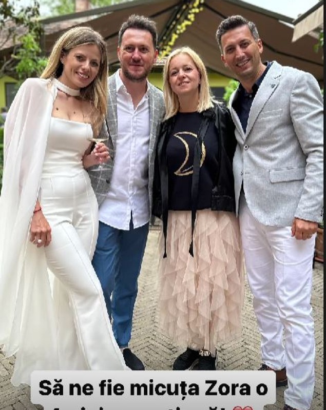 Roxana Hulpe și-a botezat fetița. Tatăl prezentatoarei a creștinat-o pe Zora