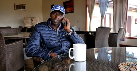 Richard Mucke, în restaurantul Centrului Olimpic din Iten