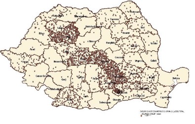 Harta cazurilor de gripă confirmate în țară. Sursa: CNSCBT