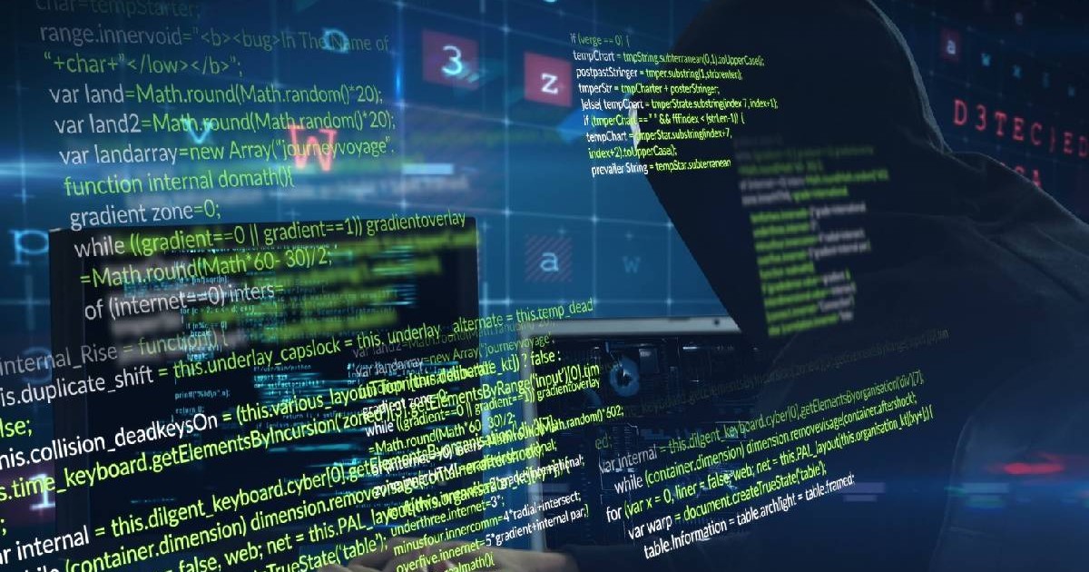 Imagine cu procesarea datelor și un hacker pe fundal negru. Afaceri globale și concept de interfață digitală, imagine generată digital.