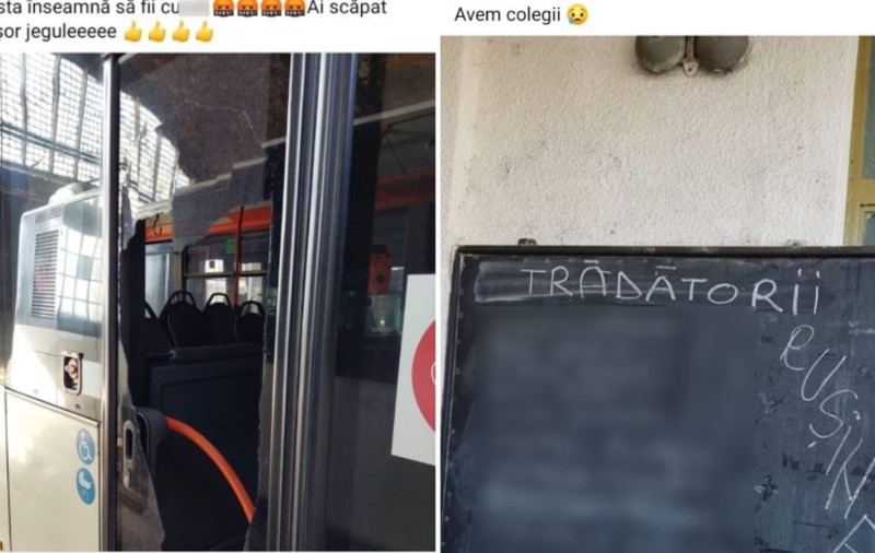 „Trădătorii” din STB. Șoferii care au ieșit pe traseu, amenințați de colegi. Geamul unui autobuz, spart