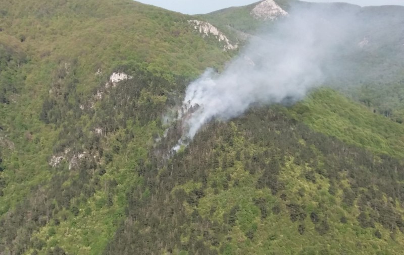 Operațiune de amploare pentru stingerea incendiului din Parcul Național Domogled – Valea Cernei. Pompieri din patru judete urcă aproape pe coate 15 kilometri