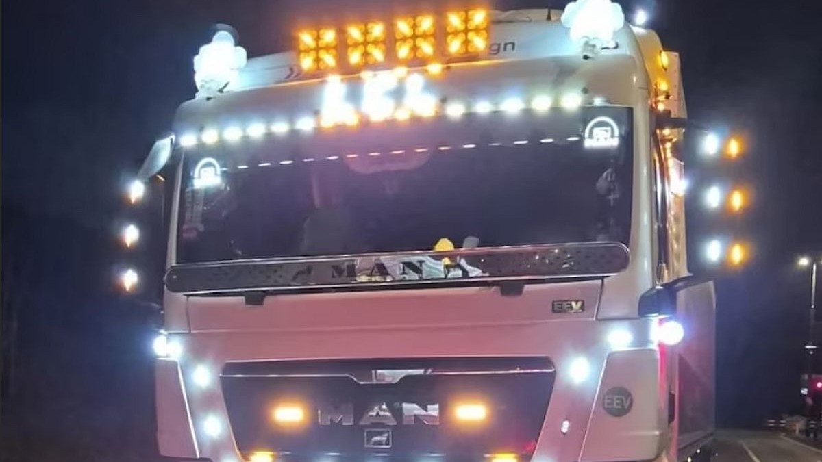 Șoferul român de TIR care conducea „Camionul de Crăciun”, plin cu beculețe, a fost scos de pe șosea și lăsat fără becuri, în Olanda, martie 2025