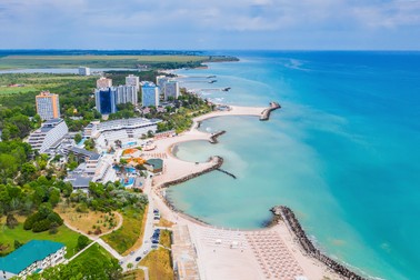 Marea Neagră, România. Vedere aeriană a plajei Neptun-Olimp | Foto: 123rf