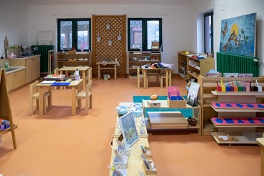 Grădinița Montessori e aproape gata să-și primească elevii.