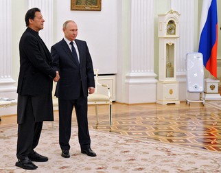 Imran Khan și Vladimir Putin. Foto: EPA
