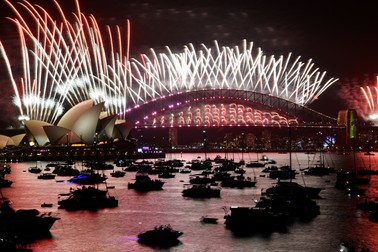 Spectacolș de artificii la Sydney.