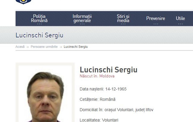 Sergiu Lucinschi, fiul fostului preşedinte al Republicii Moldova, a fost dat în urmărire generală