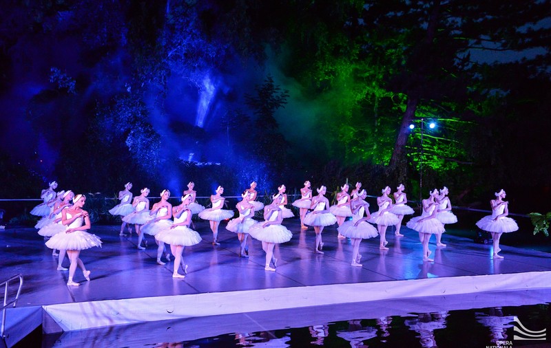 Opera s-a mutat în stradă! Baletul «Lacul lebedelor» s-a dansat în decor natural în Parcul Central din Cluj