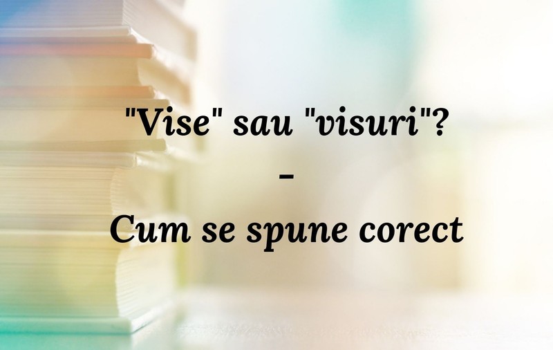 Vise sau visuri. Cum se spune corect