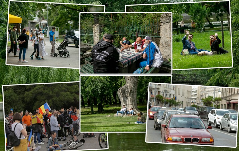 REPORTAJ. Bine ați revenit în trecut! Cum a arătat prima zi fără restricții în București: haos în trafic și în parcuri, proteste în Piața Victoriei. “E un sentiment de libertate”