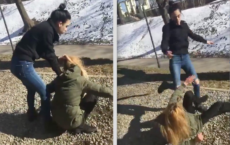 VIDEO | Bătaie violentă între două eleve din Sibiu: "Te omor, ai înțeles?!". Colegii le încurajau: "Mai tare"