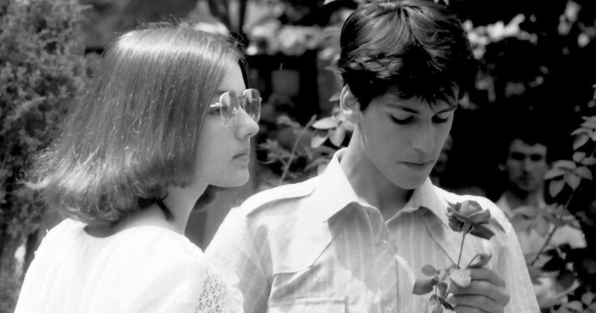 Stefan Banica jr. si Oana Sirbu in filmul Liceenii din 1986. Foto: Studiourile Buftea