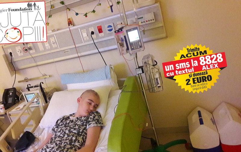 Alex are nevoie de 100.000 de euro ca să poată primi tratamentul salvator. Băiatul suferă de cancer osos și de mai bine de un an este internat într-un spital din Turcia