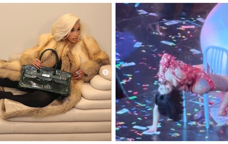 Moment stânjenitor pentru Cardi B. Rapperița americană a căzut pe scenă, iar reacția ei i-a lăsat pe toți mască. „A fost guvernul”