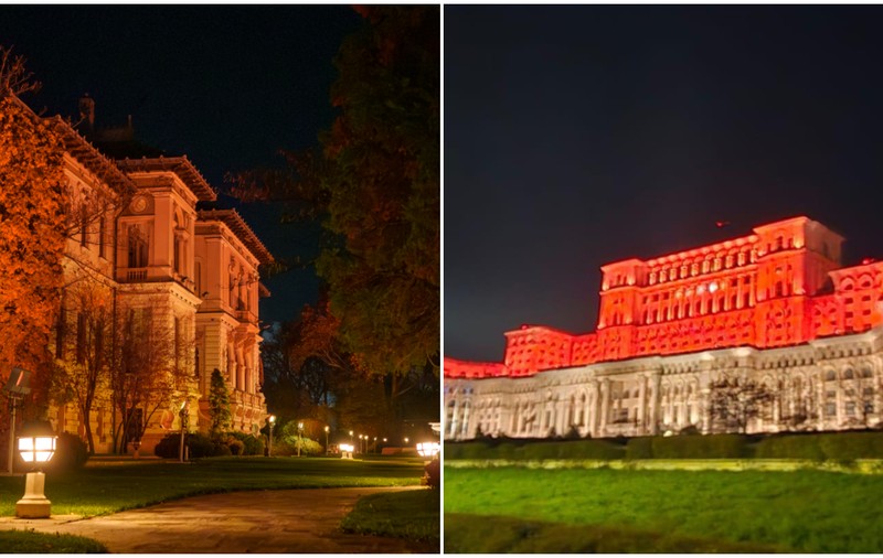 „Nicio femeie nu mai trebuie să se teamă”: Palatul Cotroceni şi Parlamentul, iluminate în portocaliu de Ziua Internaţională de Luptă împotriva violenţei asupra femeilor