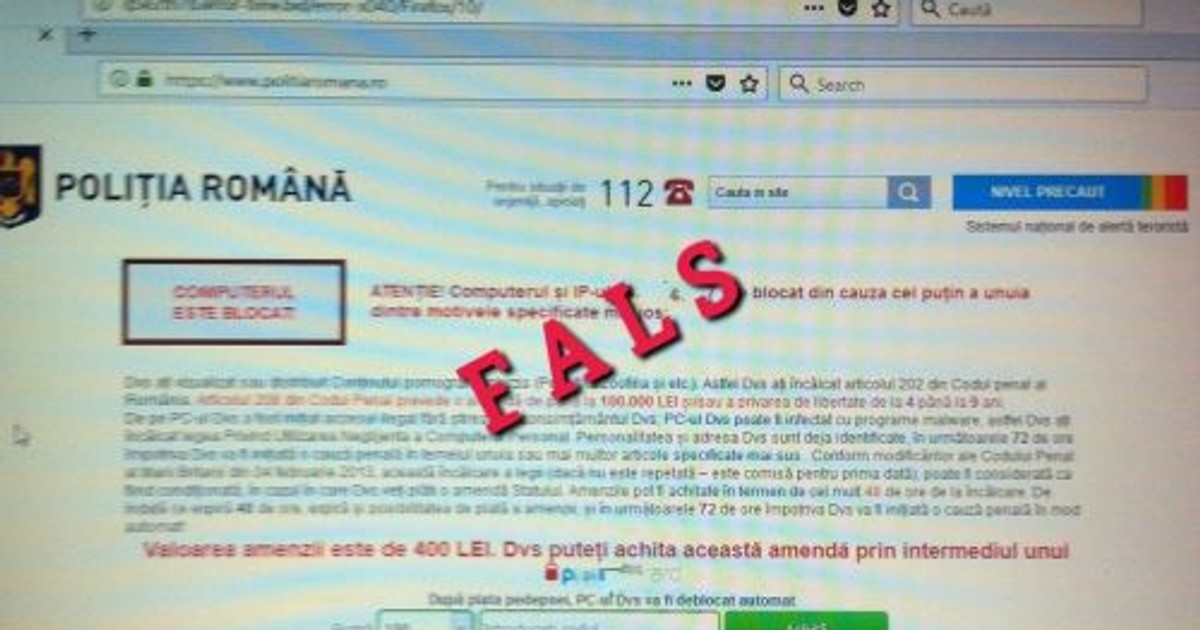 Dacă primiți un astfel de mesaj, este important să știți că este o fraudă
