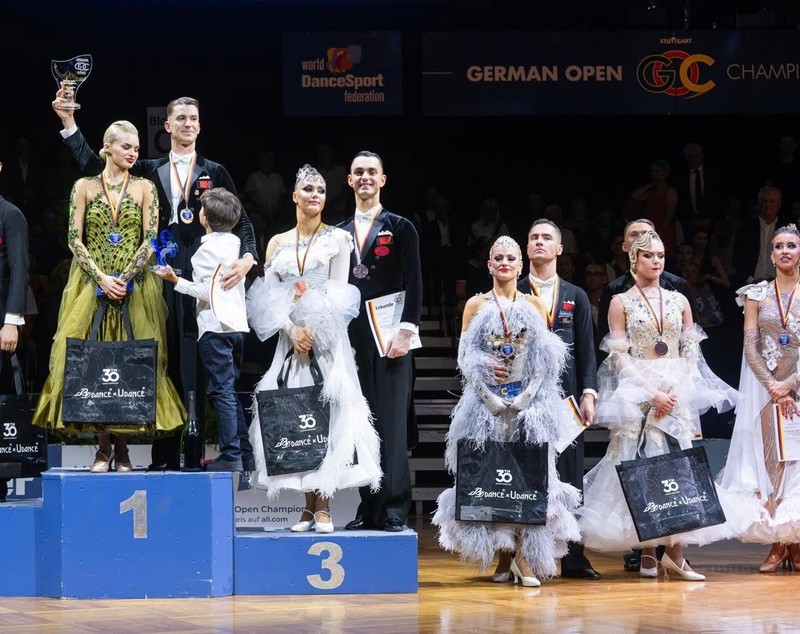 Rareș Cojoc, imagini emoționante la German Open Championships. Dansatorul a fost îmbrățișat pe podium de fiul său