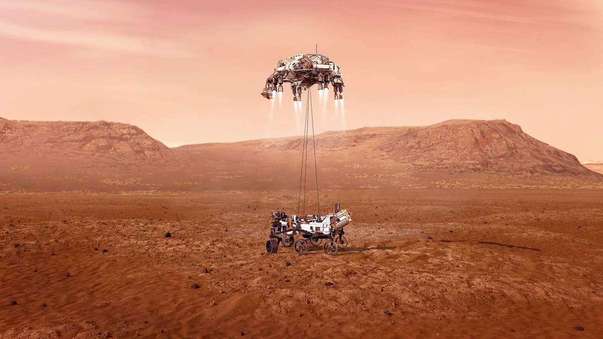 Roverul Perseverance, lansat de NASA, a atins suprafața planetei Marte (foto Hepta)