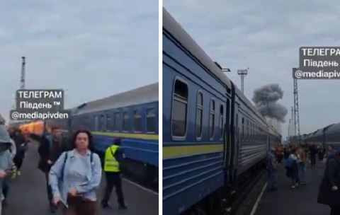 Un tren cu destinația Varșovia a fost lovit de o dronă rusă în Ucraina