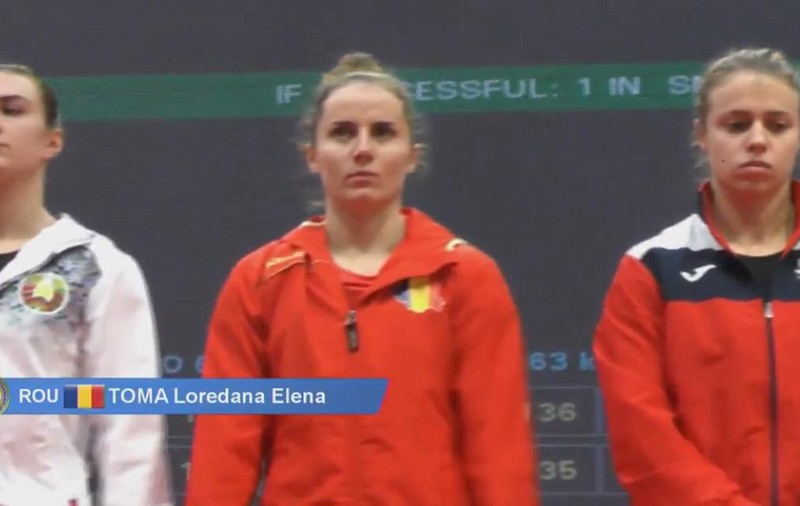 Loredana Toma, trei medalii de aur la CE Under 23 la haltere