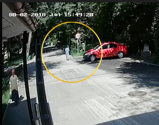Imagine cu Victoria Trandafirescu de pe înregistrările camerelor de supraveghere, înainte să dispară