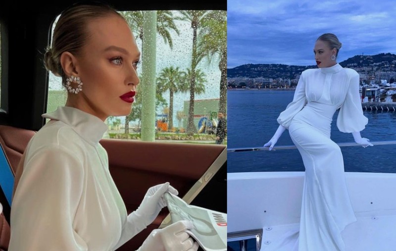 Românca de 28 de ani care a făcut furori la Cannes 2023. Cât costă rochia îmbrăcată de Gina Chirilă pe covorul roșu