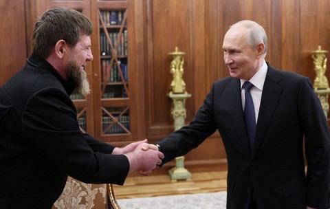 Ramzan Kadîrov și Vladimir Putin