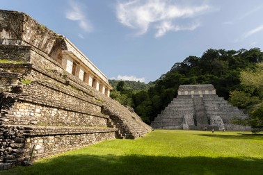 Vedere a piramidelor maya din orașul precolumbian Palenque, Mexic, Foto: Profimedia Images