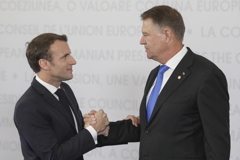 Klaus Iohannis, Emmanuel Macron (Foto: Inquam Photos / Octav Ganea)