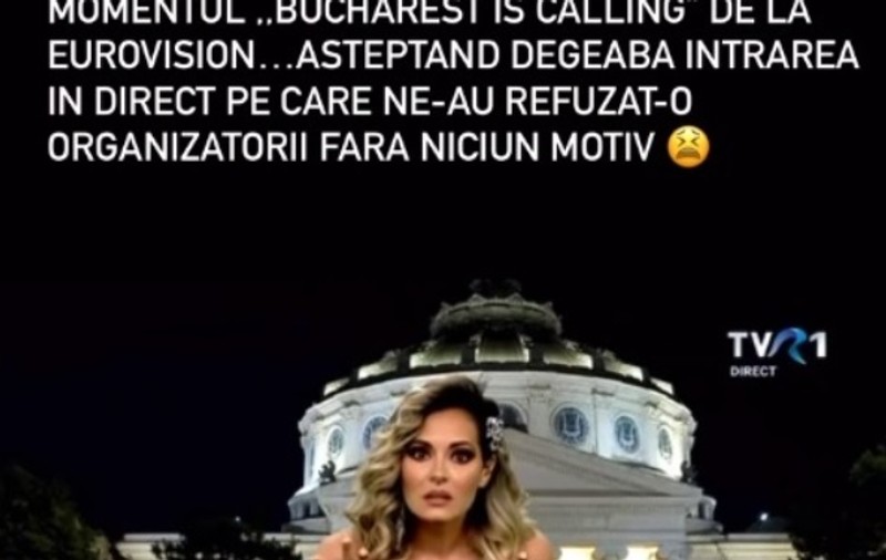 Momentul în care prezentatoarei TVR i-a fost refuzată intrarea în direct la finala Eurovision: "Au sărit pur şi simplu peste noi"