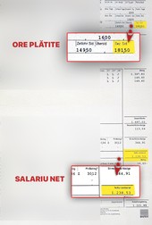 Ordinul de plată care arată cât a primit pentru cele 181,5 ore lucrate