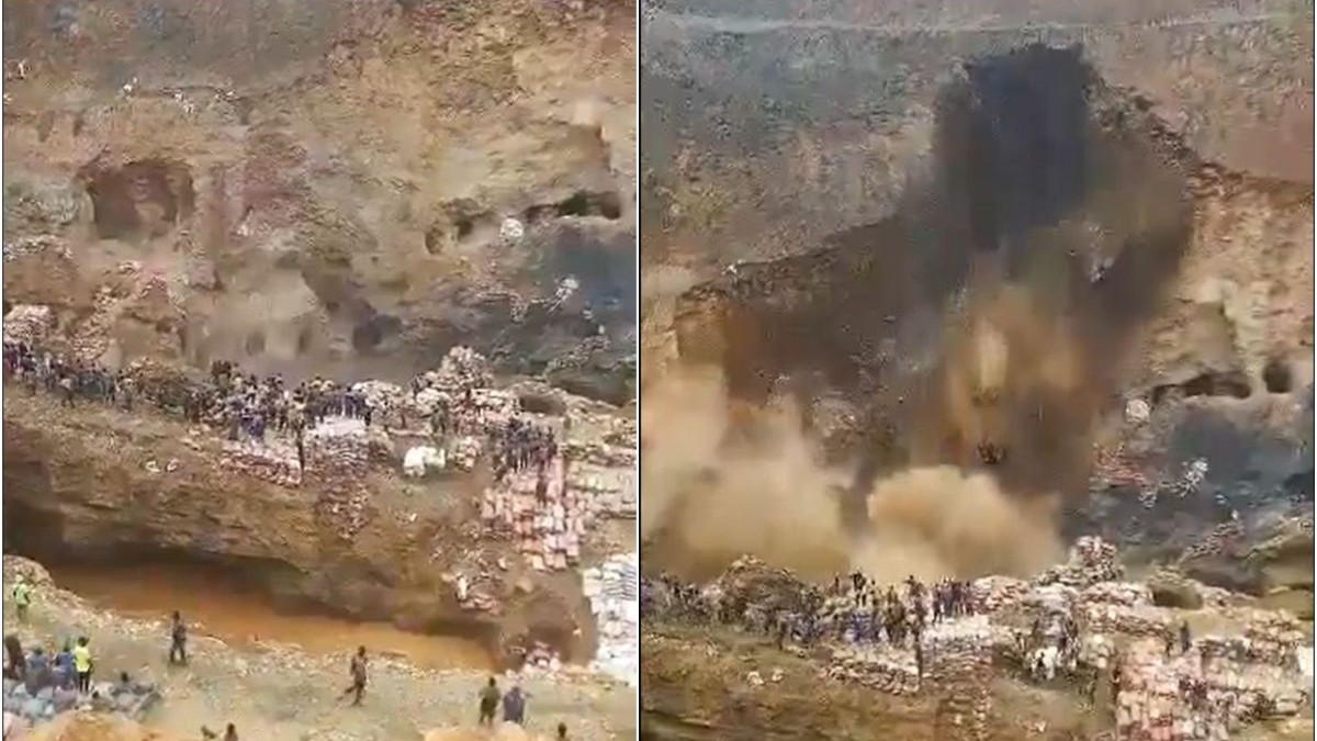 Un pod de la o mină de cupru și cobalt s-a prăbușit din cauza supraaglomerării, oamenii sunt agitați și țipă, cad unii peste alții, în Congo, 15 noiembrie 2025