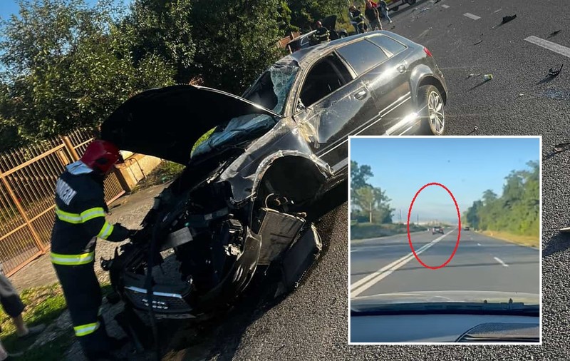 VIDEO | Șofer filmat trei minute conducând nebunește pe șoseaua Gherla-Cluj, până face accident: „Uite, mă, că s-o lovit, ți-am zis!?”