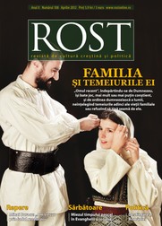 Coperta unui număr din 2012 al revistei Rost