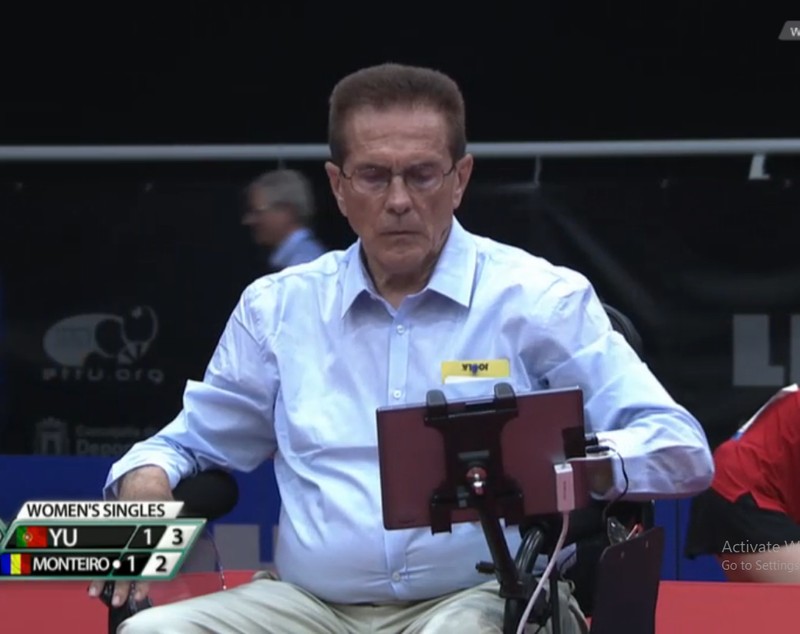 Daniela Dodean Monteiro i-a arătat cartonaș galben arbitrului. Arădeanca a făcut gestul după ce s-a calificat în optimi la CE de tenis de masă
