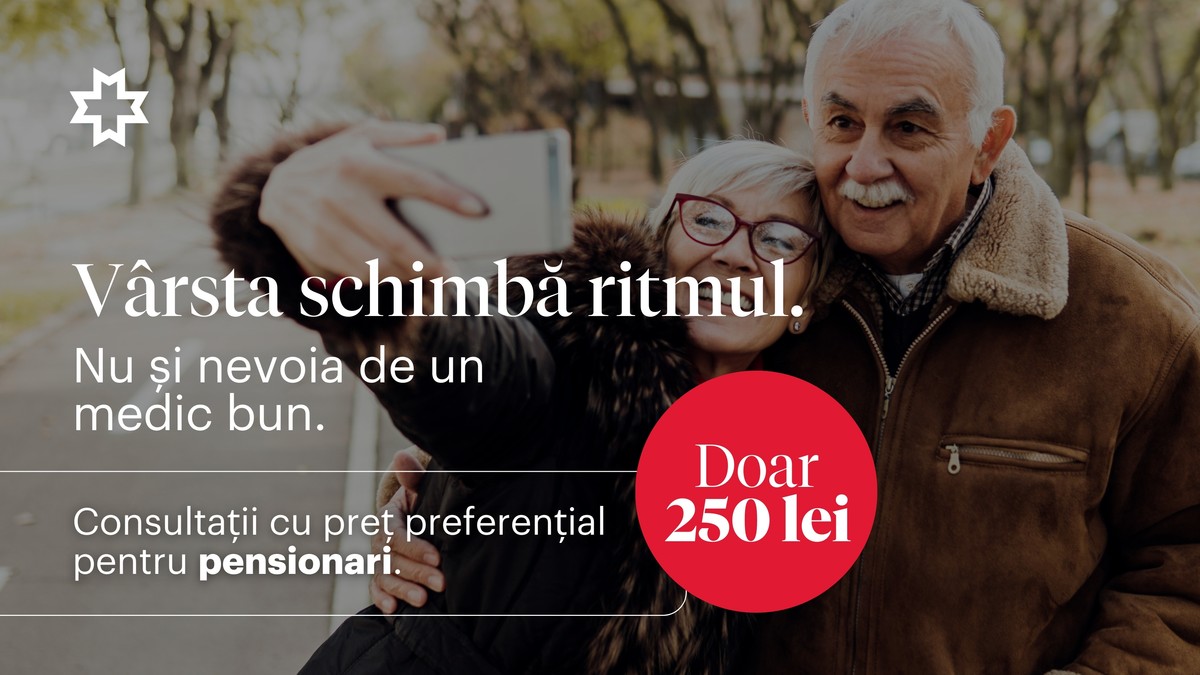 Regina MAria - vizual cu informatii despre pachetele pentru pensionari