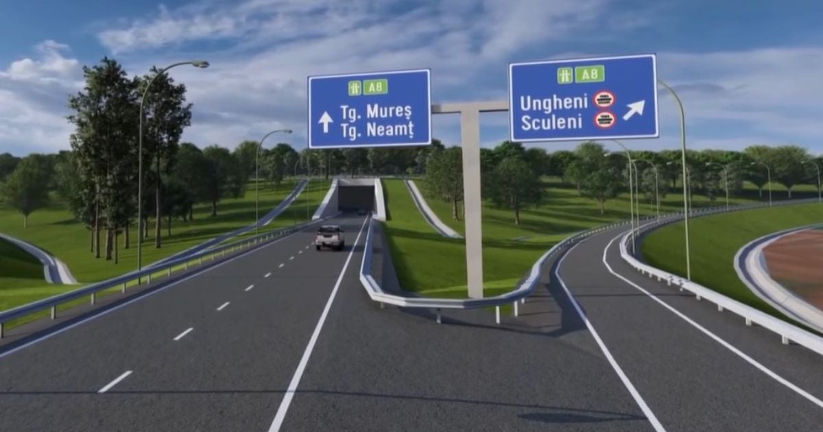 Imagine 3D cu noul tronson Târgu Frumos - Lețcani de pe autostrada A8