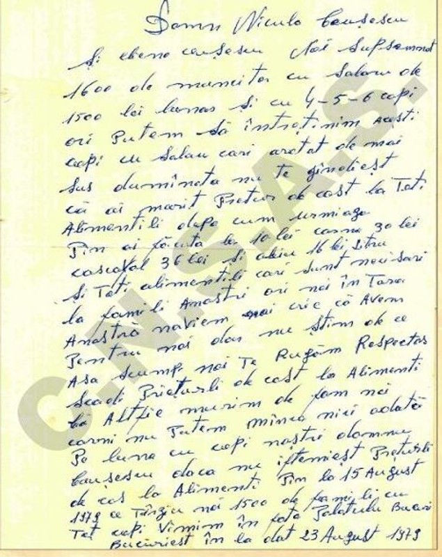 Misiunea unității speciale „S” din cadrul Securității: identificarea autorilor de „înscrisuri dușmănoase”. Mesaj către Nicolae Ceaușescu: „Ne-a ajuns cuțitul la gât”. 