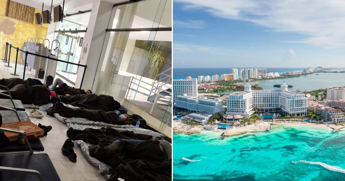 Colaj turiști români în Cancun.