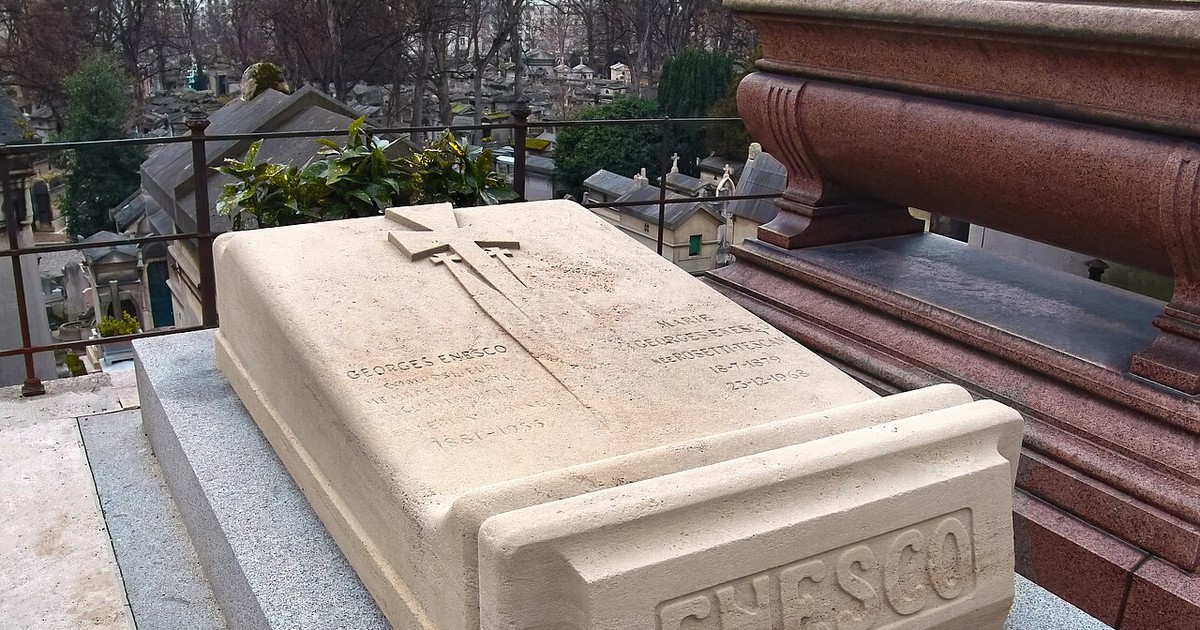 Acesta este mormântul lui George Enescu din Paris. Foto: Didier Descouens - Own work, CC BY-SA 3.0 / Wikimedia